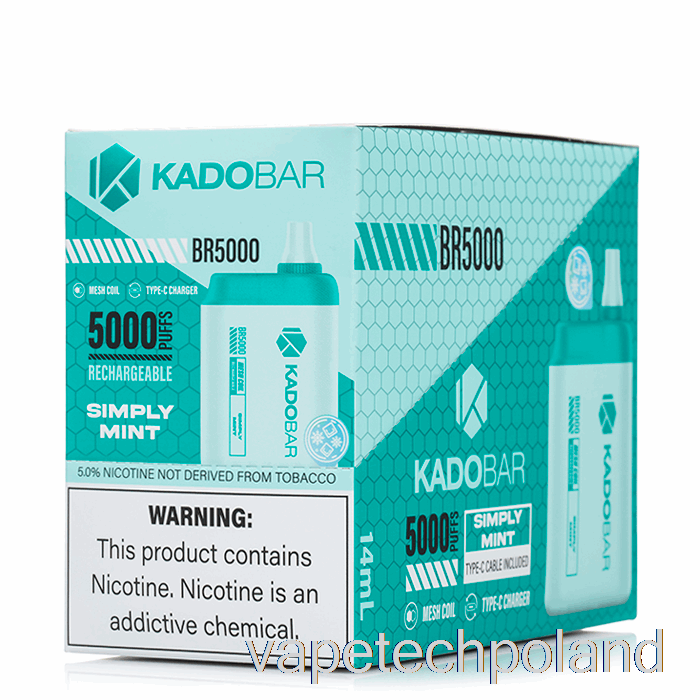 Vape Pod [5-pak] Kado Bar Br5000 Jednorazowego Użytku